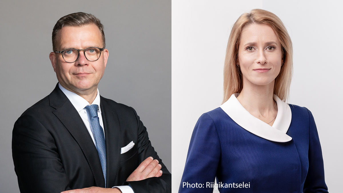 In the photo Petteri Orpo, Prime Minister of Finland, and Katja Kallas, Prime Minister of Estonia.